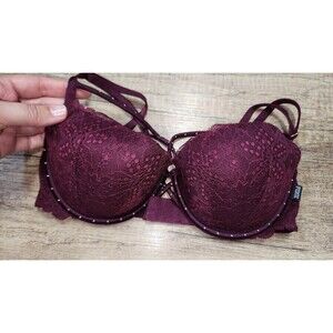 VS PINK maroon push up bra